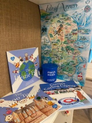 Corrie's Capers story books with proceeds going to Mary's Meals